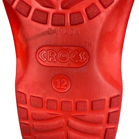 Crocs Classic Clog Unisex 12 Red Mules Lightweight Ventilation Back Strap - Picture 6 of 9